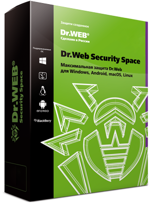 Антивирус Dr.Web Security Space на 3 ПК - 2 года