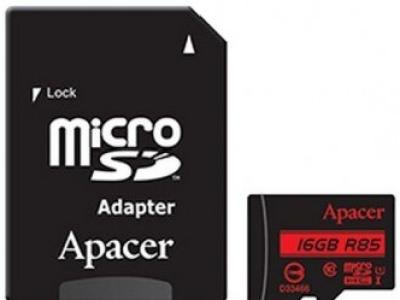 Карта памяти Apacer Micro SDHC AP16GMCSH10U5-R 16Gb