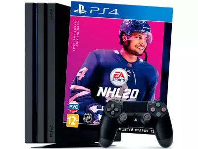 Игровая приставка Sony Playstation 4 Pro 1Tb черный + NHL20