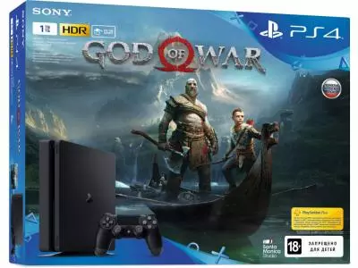 Игровая приставка Sony PlayStation 4 Slim 1000 GB черный+ God of War