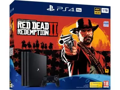 Игровая приставка Sony PlayStation 4 Pro 1000 GB черный + Red Dead Redemption II