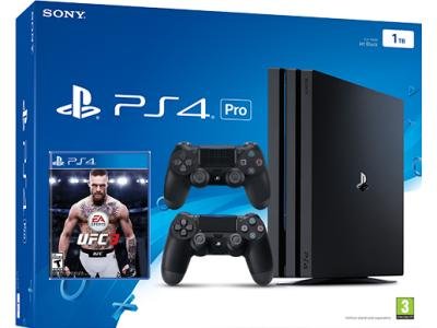 Игровая приставка Sony PlayStation 4 Pro 1000 GB черный+ UFC 3 + Dualshock