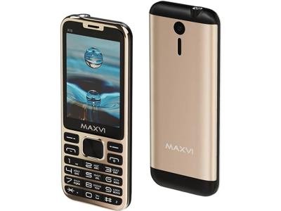 Мобильный телефон Maxvi X10 Metallic золотистый