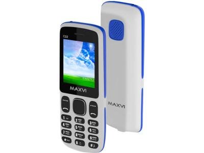 Мобильный телефон MAXVI C22 белый-синий