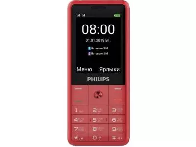 Мобильный телефон Philips Xenium E169 красный