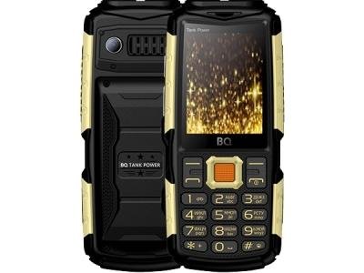 Мобильный телефон BQ 2430 Tank Power черный-золотистый