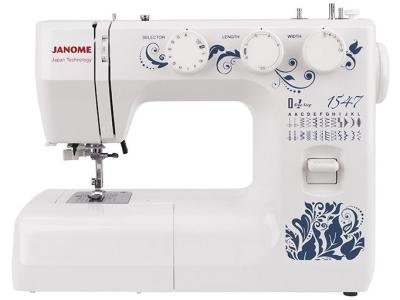 Швейная машина Janome 1547 белый-синий