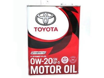 Моторное масло TOYOTA Motor Oil SN 0W-20 4 л