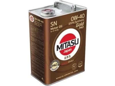Моторное масло Mitasu MJ-104 Gold PAO SN 0W-40 4 л