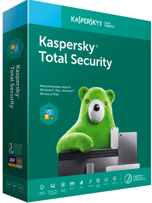 Антивирус Kaspersky Total Security на 2 устройства, 1 год